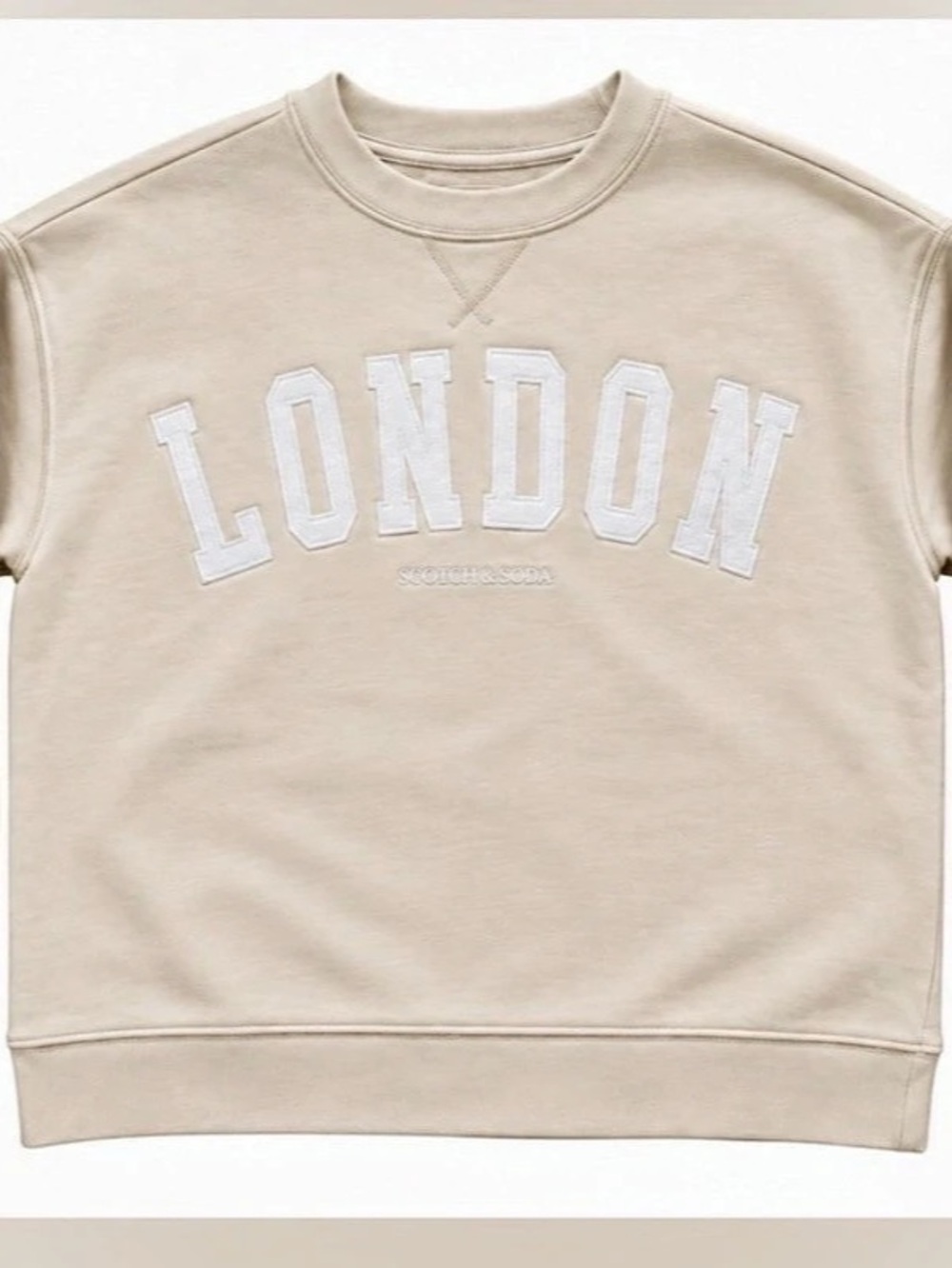Scotch & Soda London Graphic Sweatshirt Cotton Beige Large